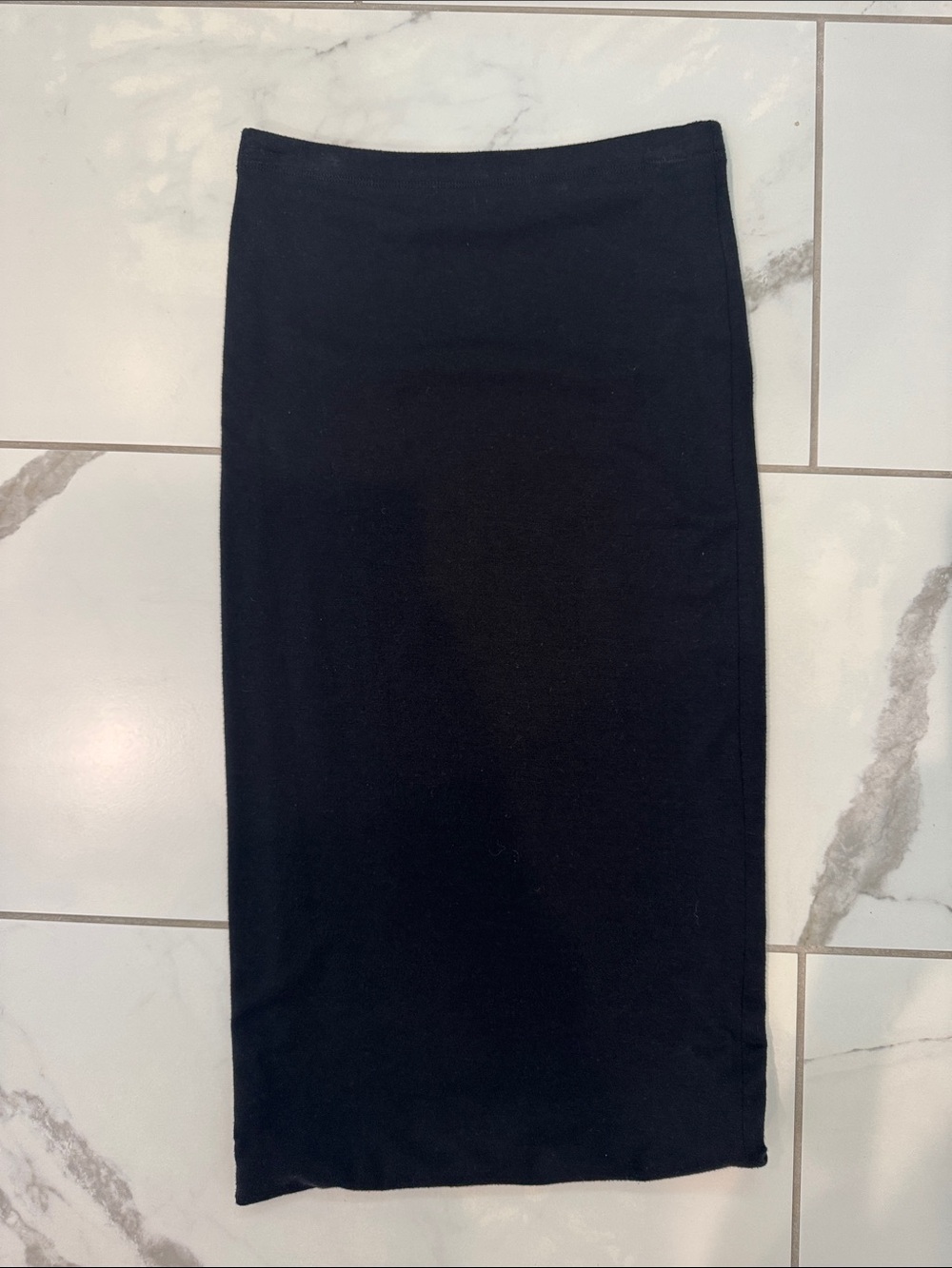 Express Black Pencil Midi Skirt